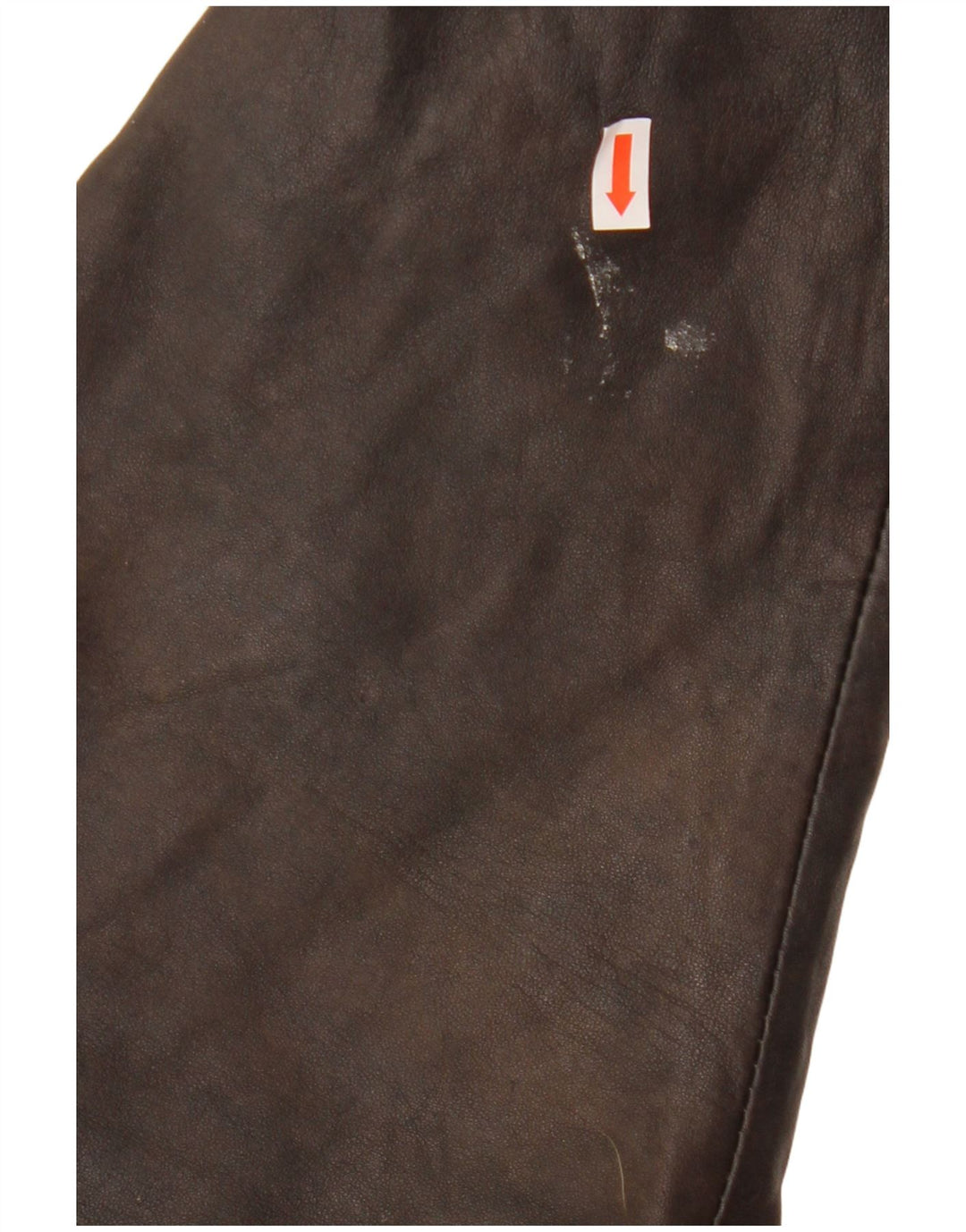 ВИНТАЖНОЕ женское кожаное пальто с капюшоном EU 38, кожа среднего коричневого цвета