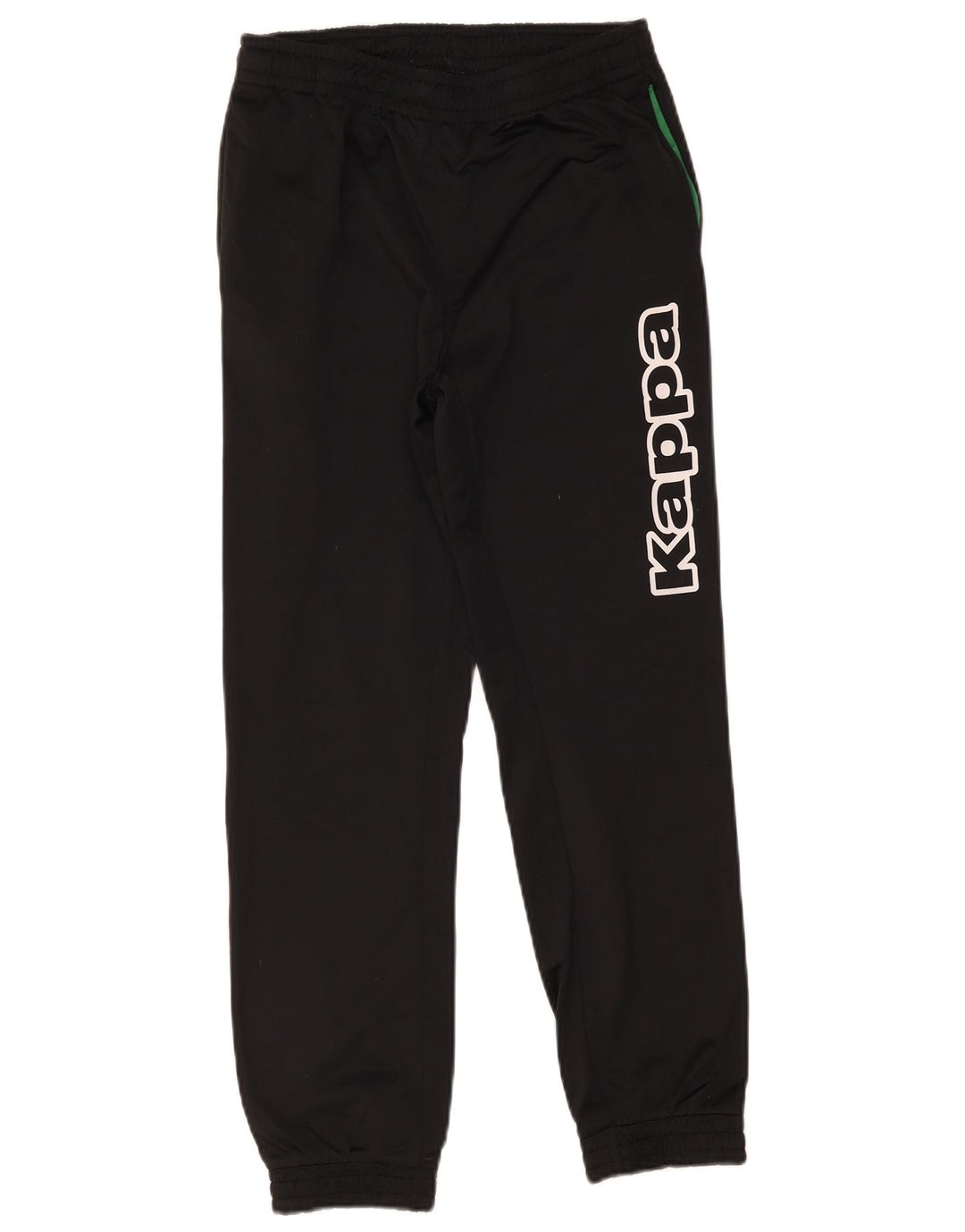 Kappa Спортивный костюм с графическим рисунком для мальчиков, брюки для бега, 13–14 лет, черный полиэстер