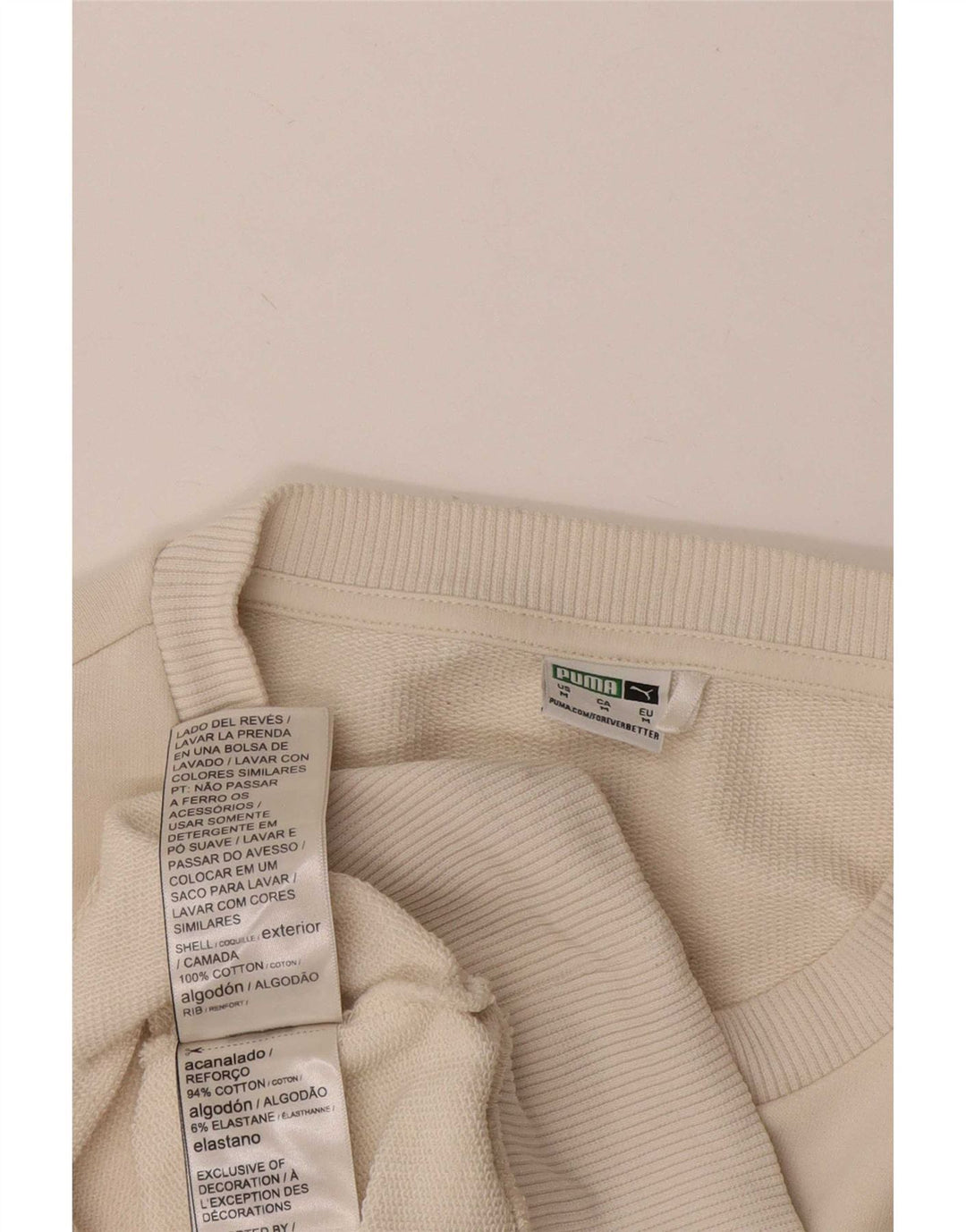 Женский свитер Puma UK 14, средний белый хлопок, толстовка