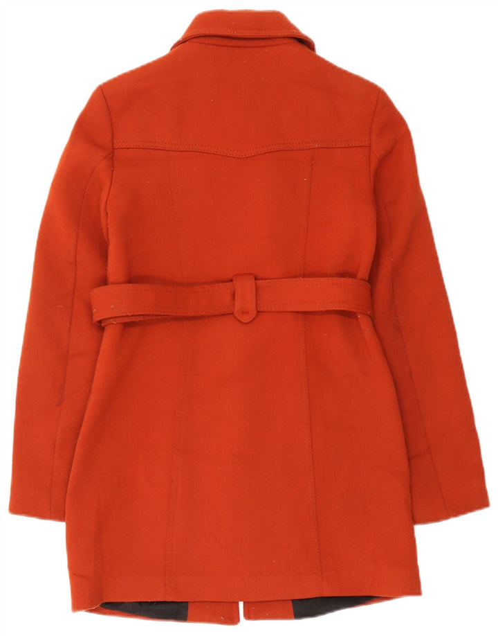 Женское пальто Zara UK 10, маленький оранжевый, полиэстер