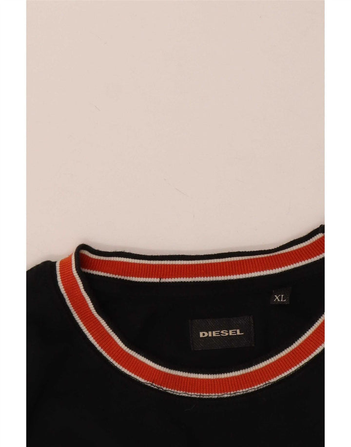 Мужская футболка Diesel Top XL черная с цветными блоками