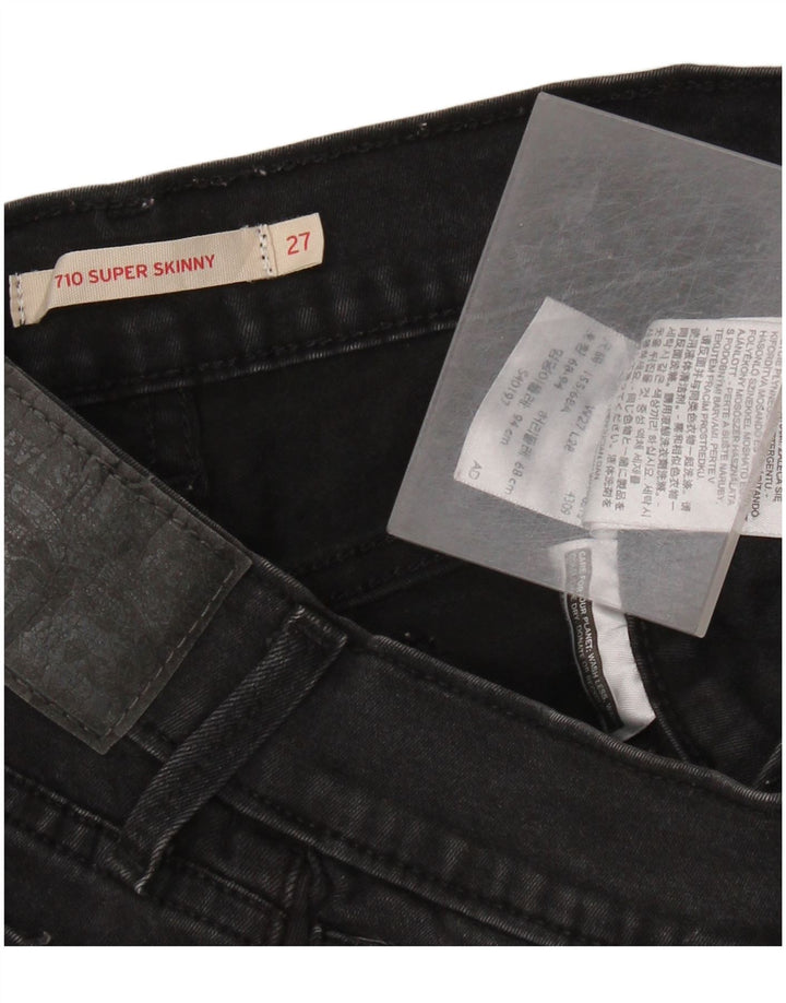 Женские джинсы LEVI'S 710 Super Skinny W27 L28, черный хлопок