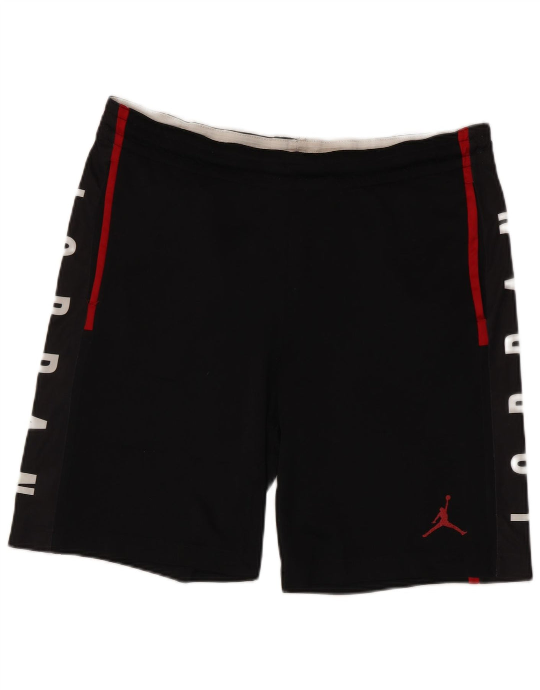 Мужские спортивные шорты Jordan Dri Fit с графическим рисунком, средний черный, полиэстер с цветными блоками
