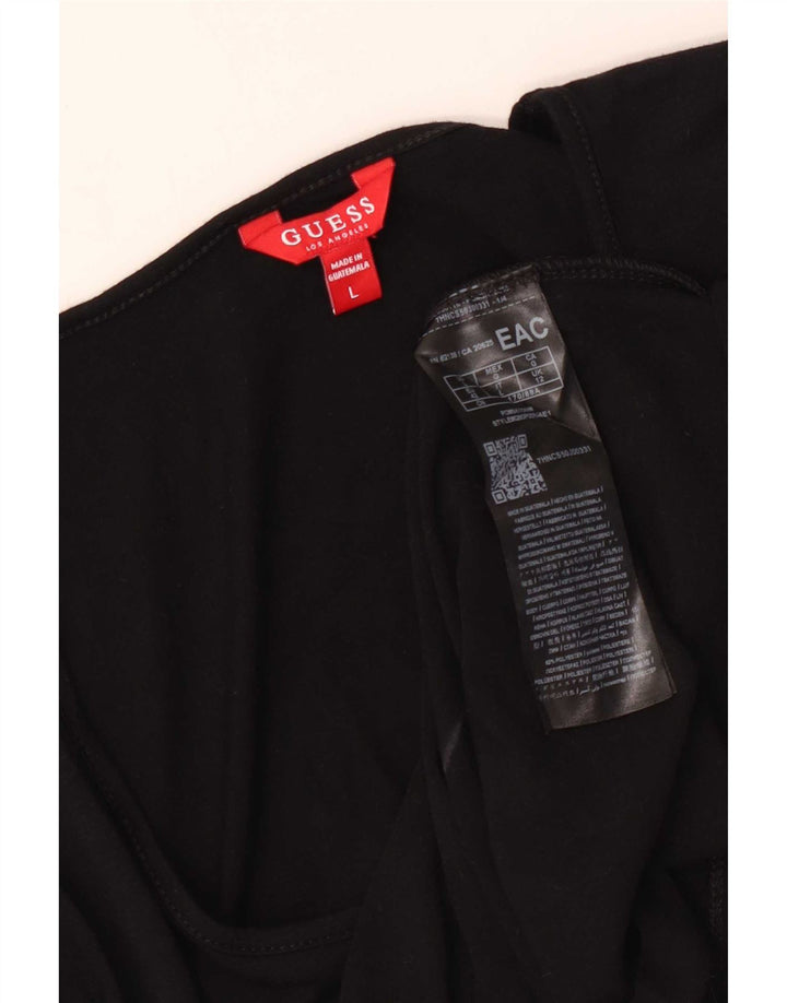 Женская футболка Guess Top UK 14, большой черный полиэстер