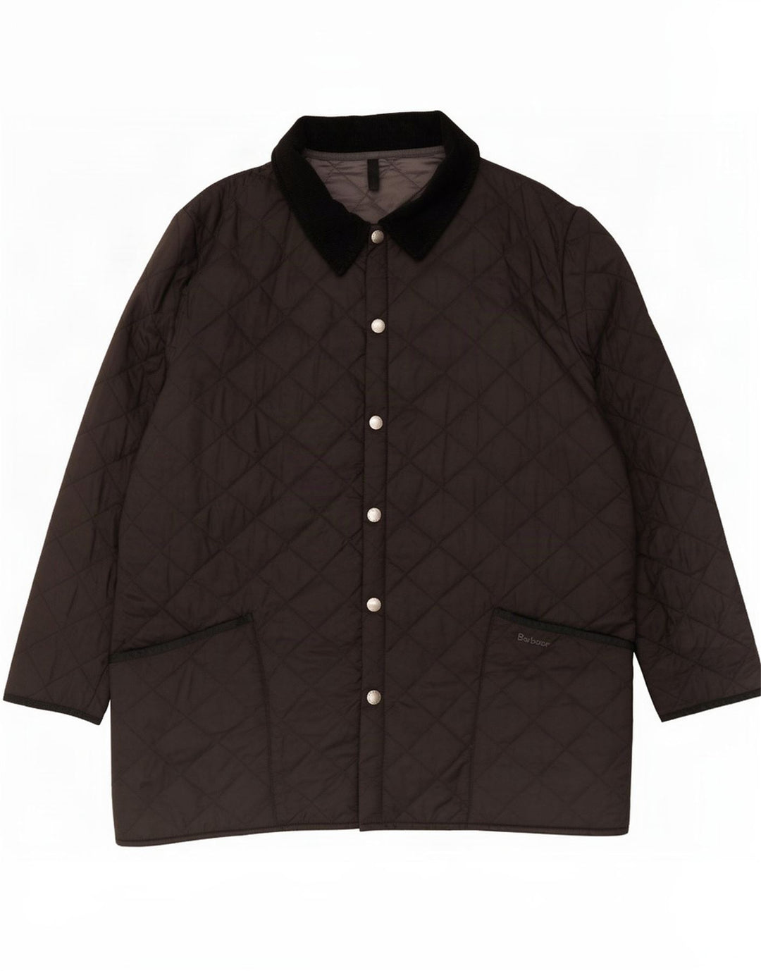 Мужское стеганое пальто Barbour UK 44 XL из полиамида черного цвета
