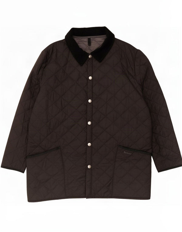 Мужское стеганое пальто Barbour UK 44 XL из полиамида черного цвета