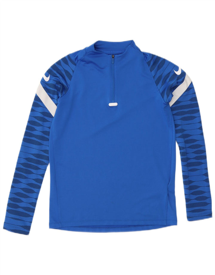 Пуловер спортивный костюм Nike для мальчиков Dri Fit, 12–13 лет, большой синий с геометрическим рисунком