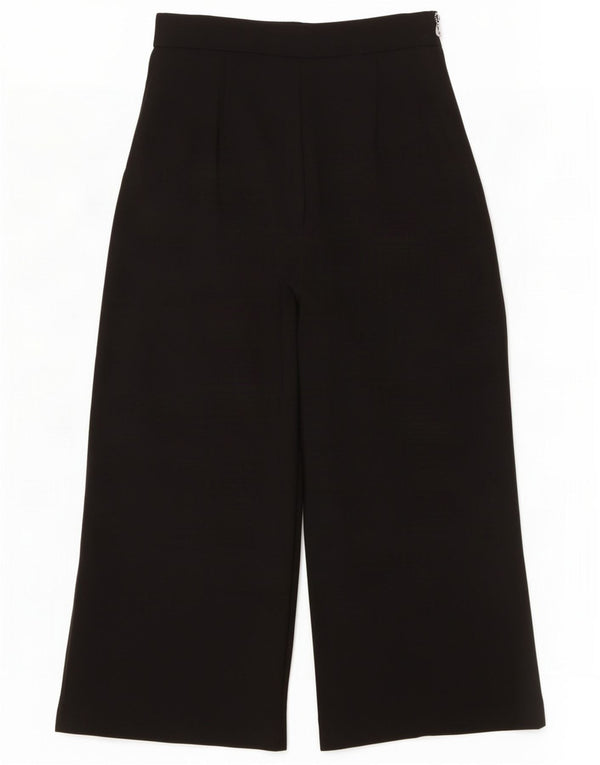 Женские укороченные широкие брюки Phase Eight UK 10, маленькие W28 L23, черные