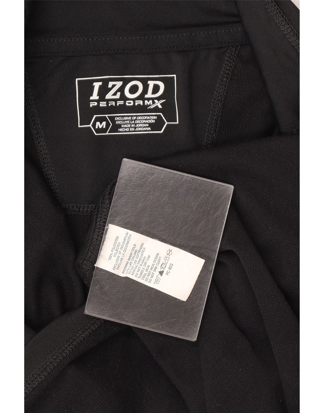 IZOD Mens Zip Neck Pullover Tracksuit Top Medium Black Polyester Vintage Izod and Second-Hand Izod from Messina Hembry 