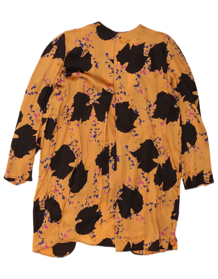 Винтажный женский кардиган с абстрактным узором, топ IT 48 XL, желтый полиэстер