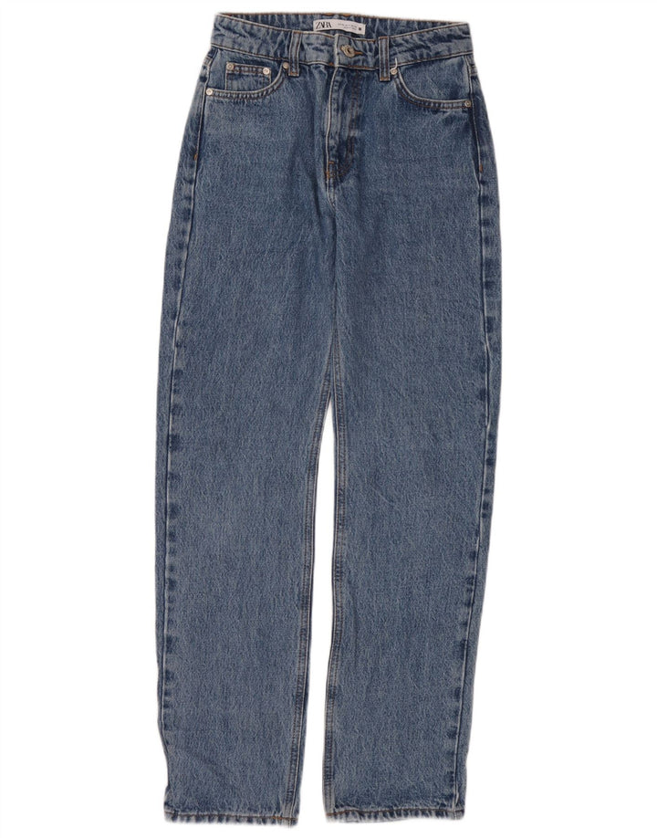 Женские прямые джинсы Zara EU 34 2XS W24 L30 синие