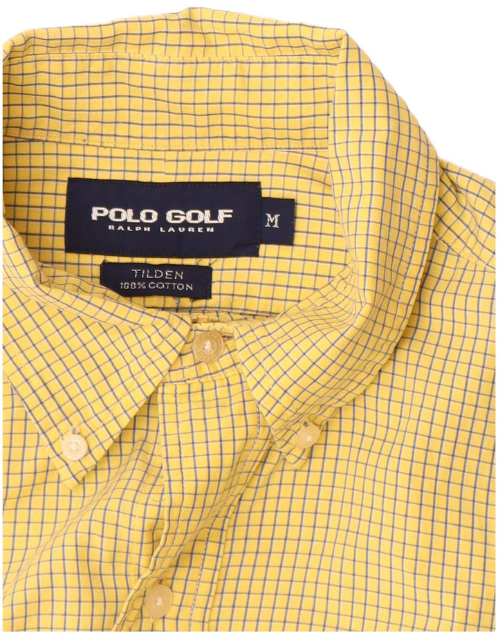 Мужская рубашка в клетку Polo Ralph Lauren среднего желтого цвета в клетку