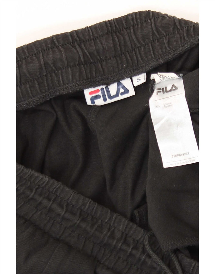 Fila Мужские спортивные шорты с графическим рисунком, маленькие черные хлопковые