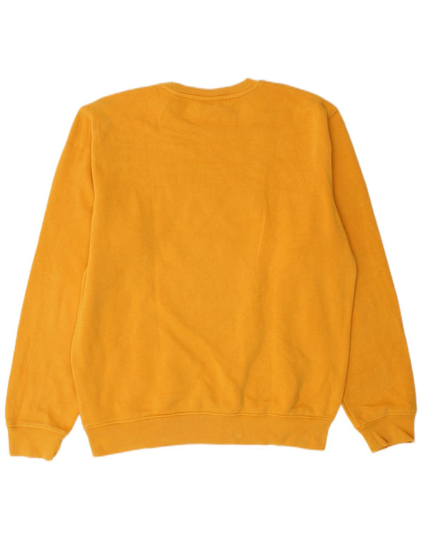 Champion Mens Graphic Sweatshirt Jumper Medium Yellow Cotton