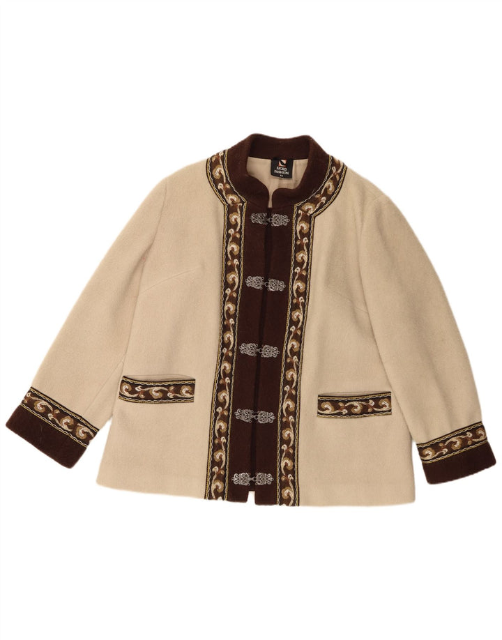 Женский пиджак Fjord EU 44 XL, бежевый, шерсть Fair Isle, ретро
