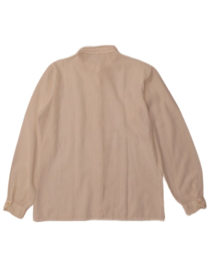 Женская блузка-рубашка VINTAGE IT 42 Medium Off White Striped