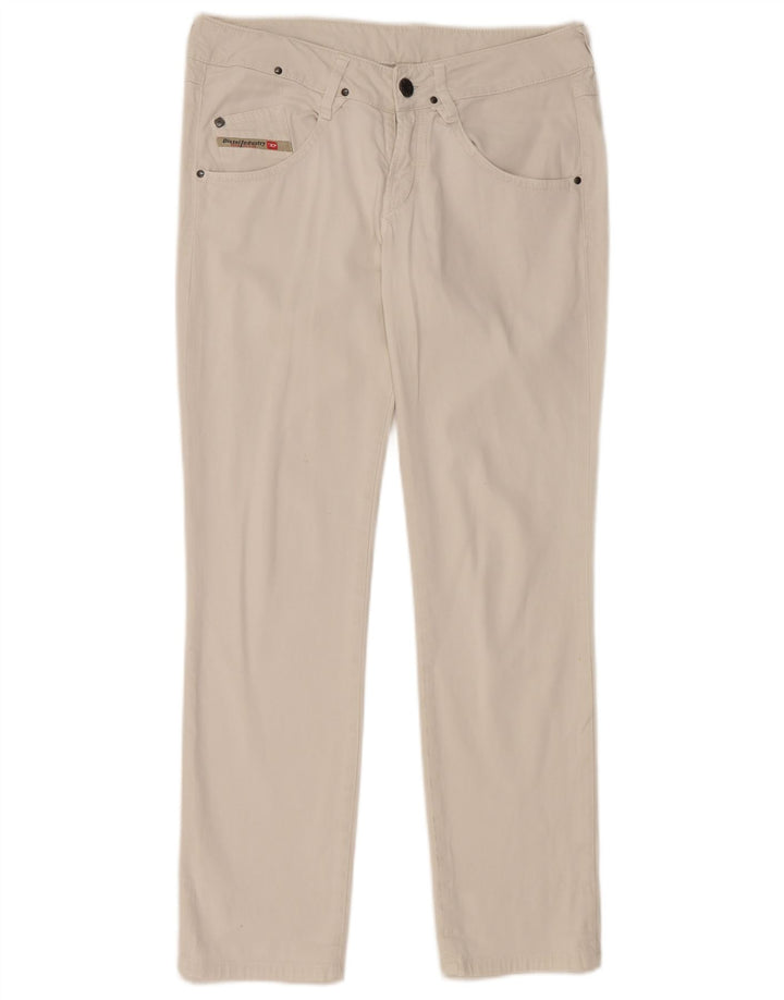 Женские узкие повседневные брюки DIESEL W28 L27, белый хлопок