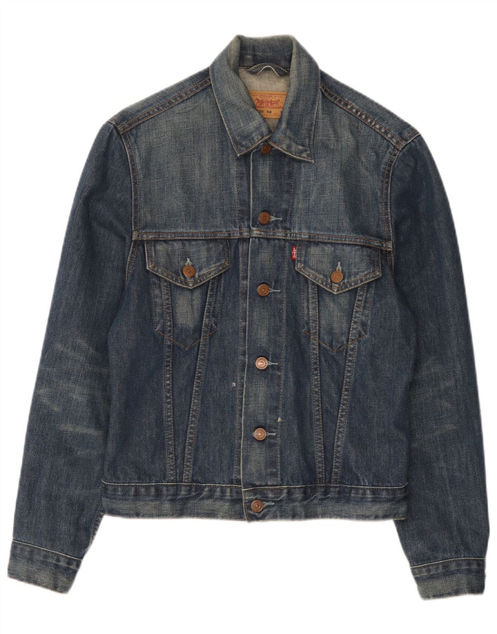 Джинсовая куртка Levi's для мальчиков 11-12 лет, средний синий хлопок, хлопковая ткань