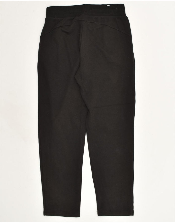 PUMA Womens Tracksuit Trousers UK 10 Small Black Cotton | Vintage Puma | Thrift | Second-Hand Puma | Used Clothing | Messina Hembry 