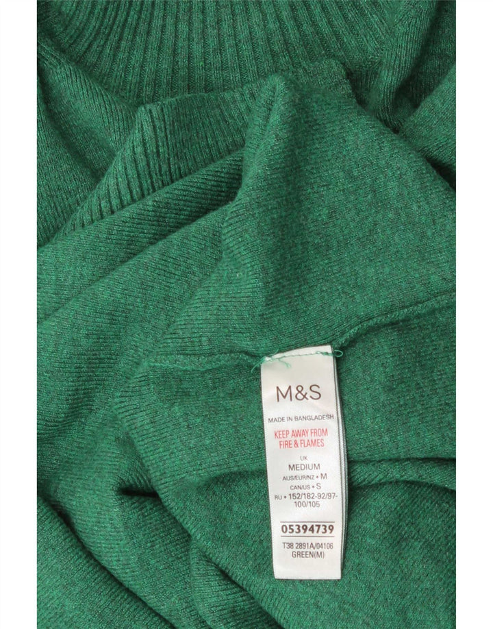 Женский джемпер с высоким воротником Marks & Spencer, Великобритания 14, средний зеленый