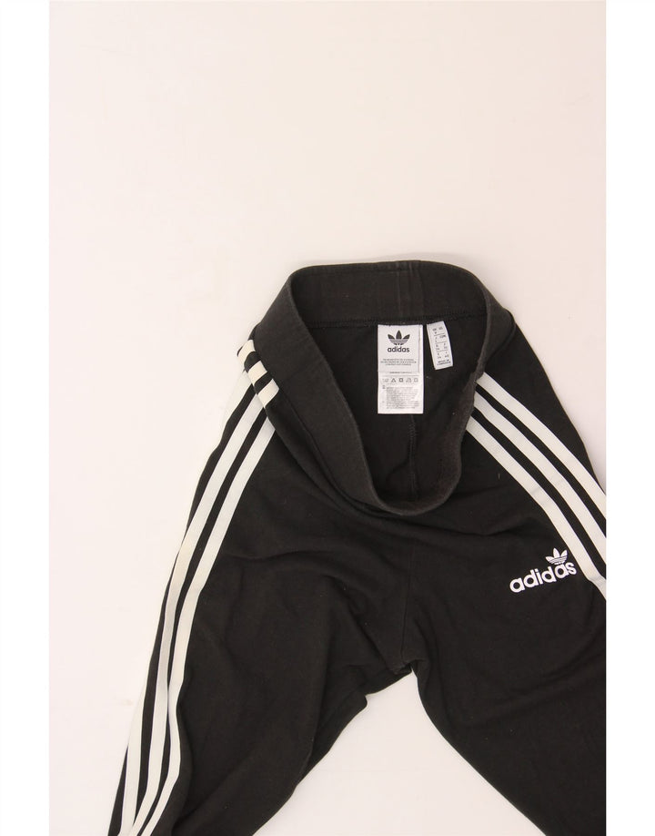 ADIDAS Womens Leggings UK 8 Small  Black Cotton Vintage Adidas and Second-Hand Adidas from Messina Hembry 
