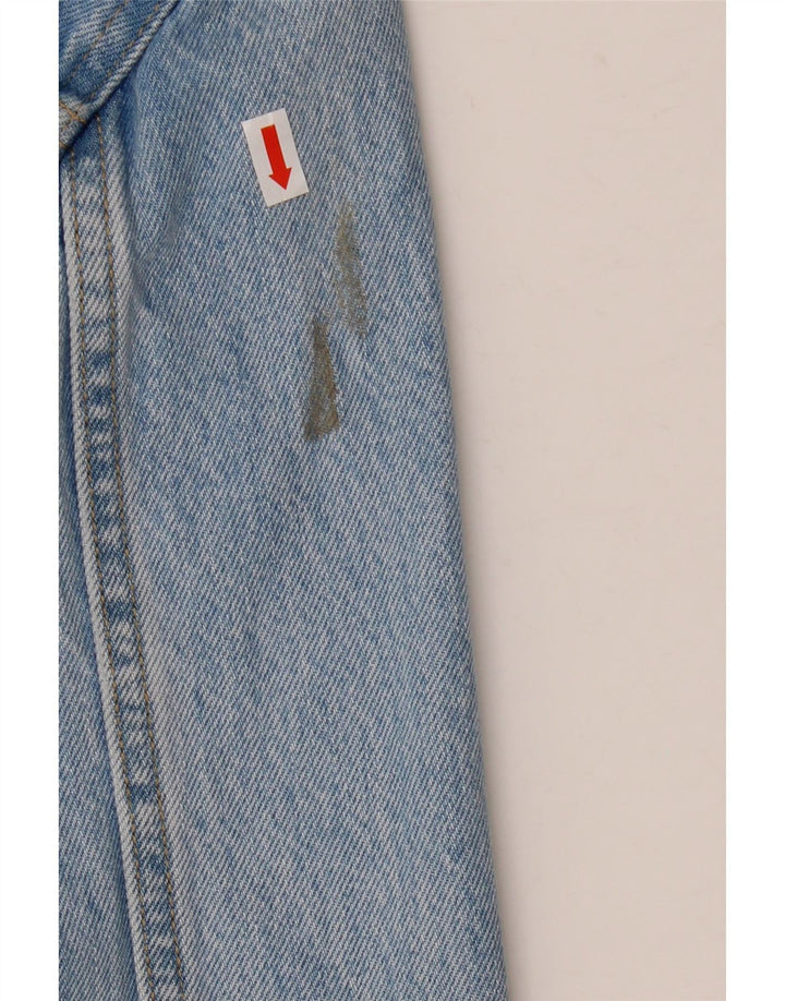 Женская укороченная джинсовая куртка Levi's UK 16, большой синий цветочный хлопок