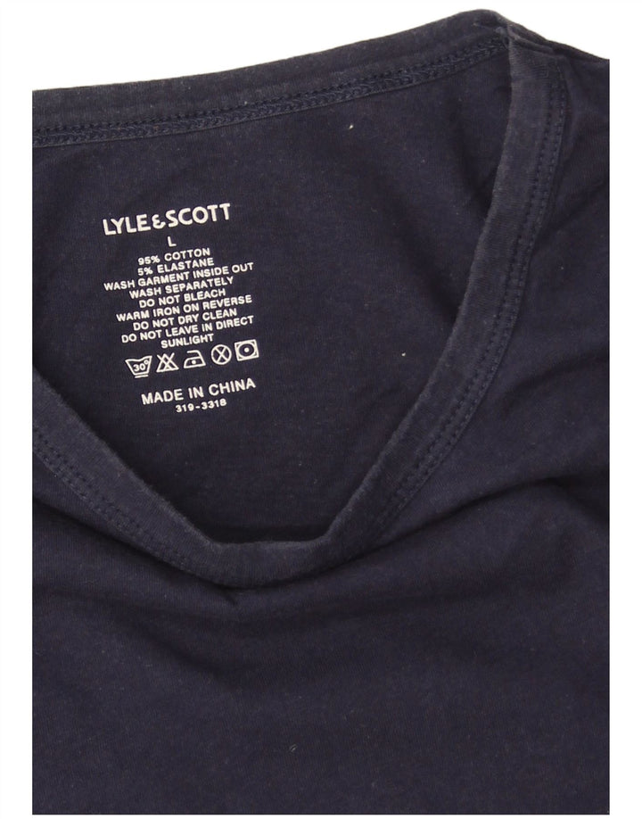 Мужская футболка Lyle & Scott, большой темно-синий хлопок