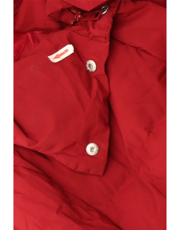 Женское длинное стеганое пальто с капюшоном Marks & Spencer UK 16, большое красное