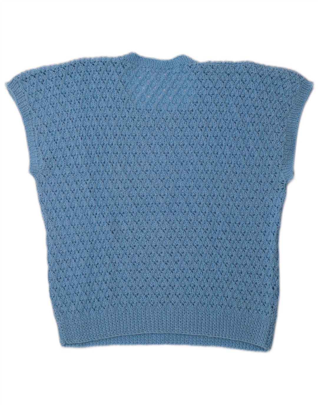 VINTAGE Женская майка без рукавов UK 14 Средний синий