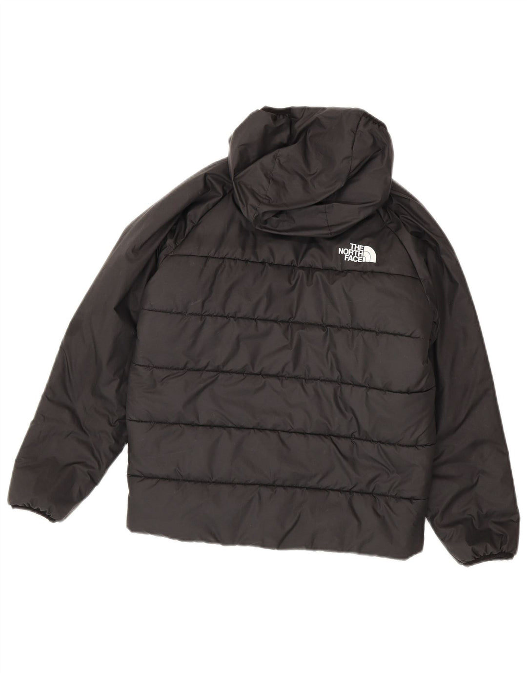 Двусторонняя стеганая куртка с капюшоном для мальчиков The North Face, 11–12 лет, серая