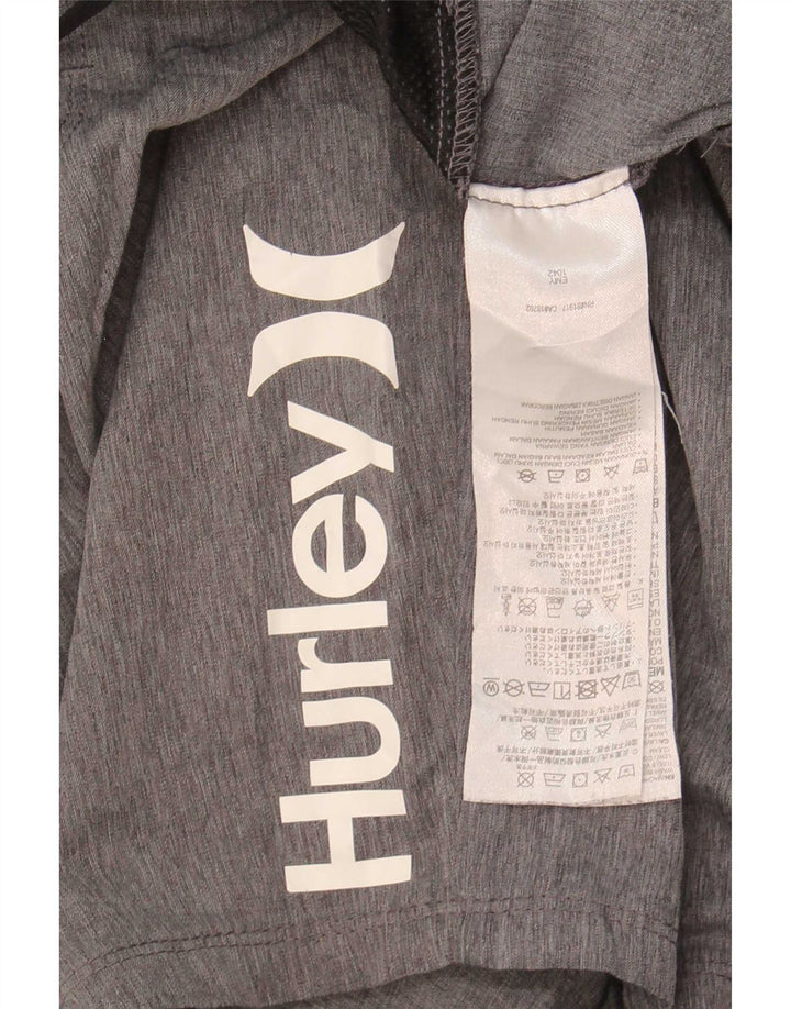 Мужские спортивные шорты Hurley с рисунком, маленькие серые, из полиэстера с крапинками
