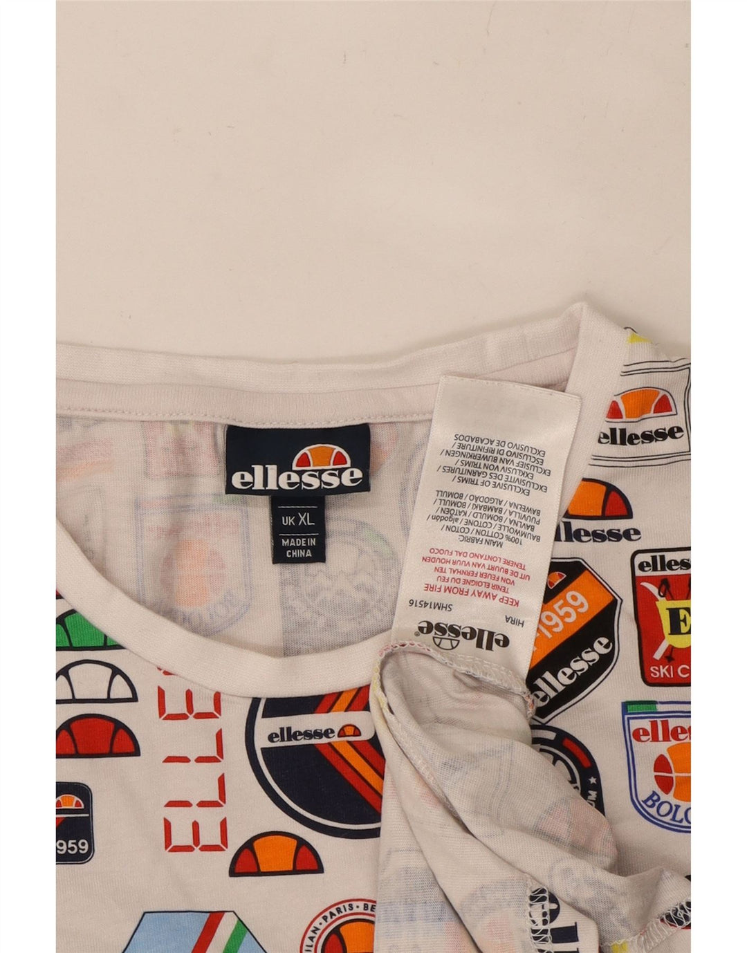 ELLESSE Мужская футболка с рисунком Топ XL Разноцветный хлопок