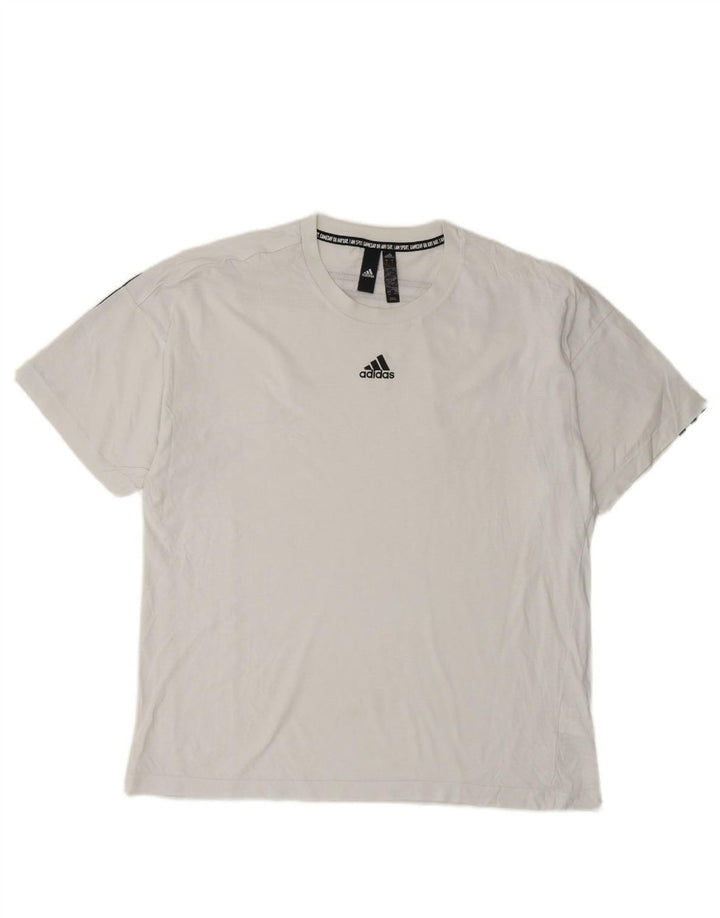 ADIDAS Mens T-Shirt Top Large White Cotton