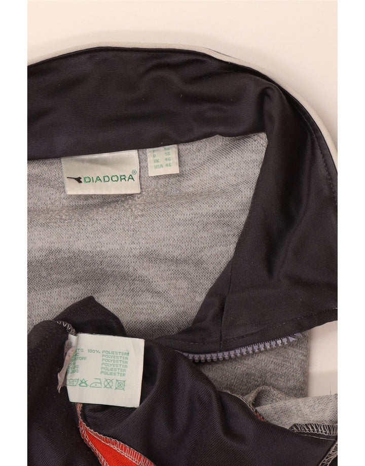 Мужской спортивный костюм Diadora UK 46 XL, серый полиэстер с цветными блоками