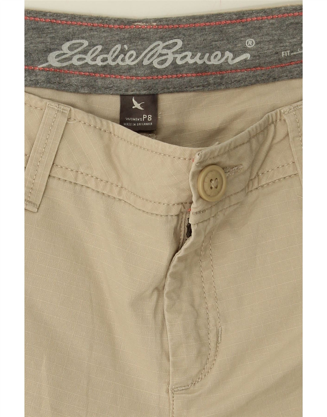EDDIE BAUER Womens Cargo Shorts US 8 Medium W30  Beige Cotton Vintage Eddie Bauer and Second-Hand Eddie Bauer from Messina Hembry 