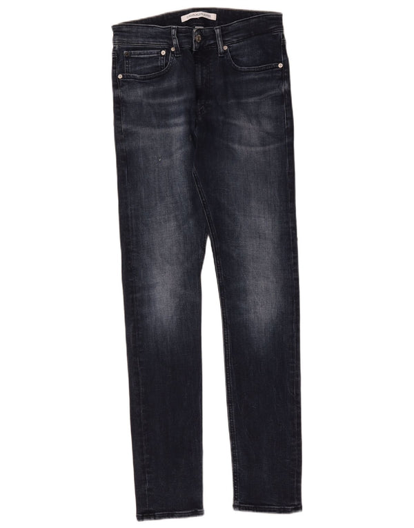 Женские джинсы скинни Calvin Klein W30 L32 Темно-синие, хлопок