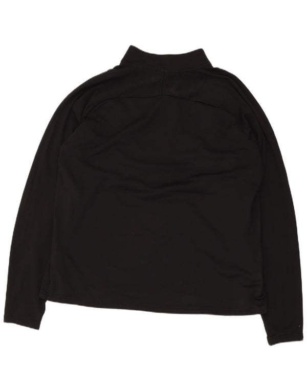 Мужской пуловер с воротником на молнии Nike Dri Fit XL, черный цветной блок