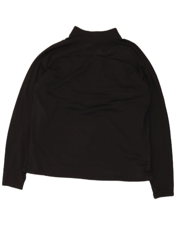 Мужской пуловер с воротником на молнии Nike Dri Fit XL, черный цветной блок