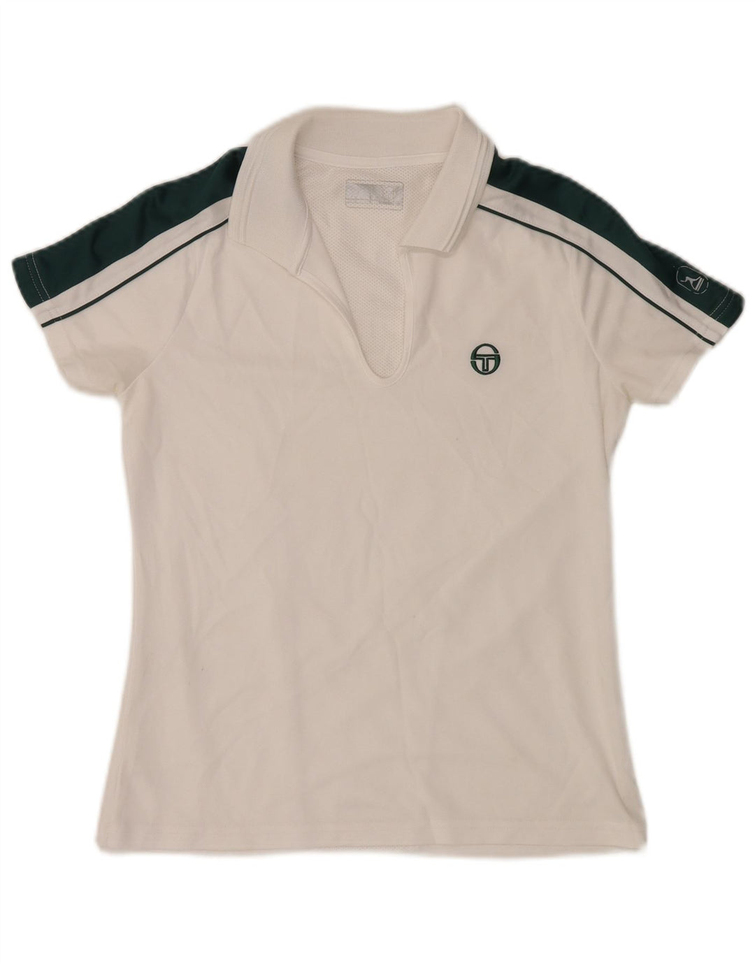 Женская рубашка-поло SERGIO TACCHINI UK 12, средний белый, цветной блок