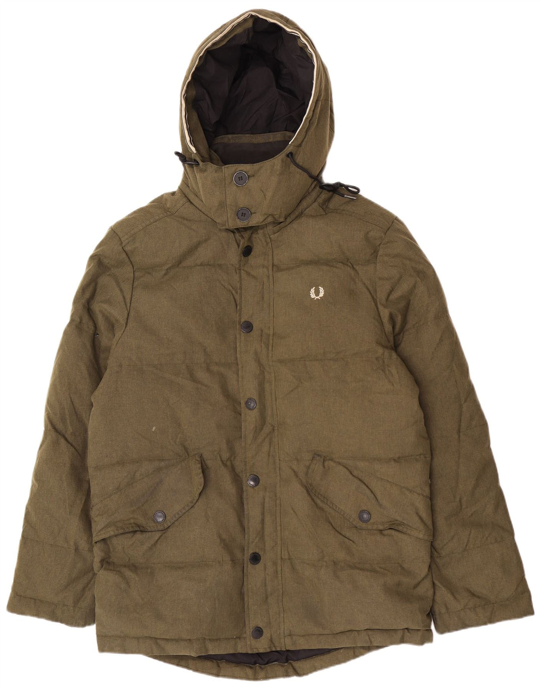 Мужская утепленная куртка с капюшоном Fred Perry UK 38, средний хаки