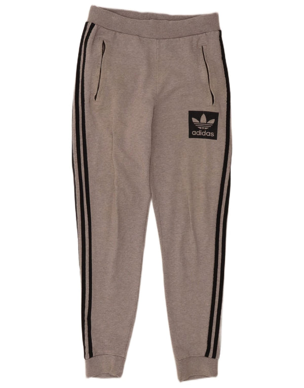 Мужские спортивные брюки Adidas с графическим рисунком, джоггеры XS, серый хлопок