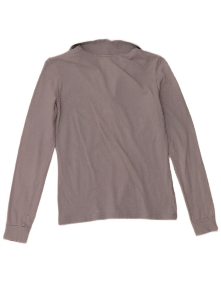 Женская рубашка-поло с длинным рукавом Fred Perry, Великобритания, 10, маленькая, серая, хлопок