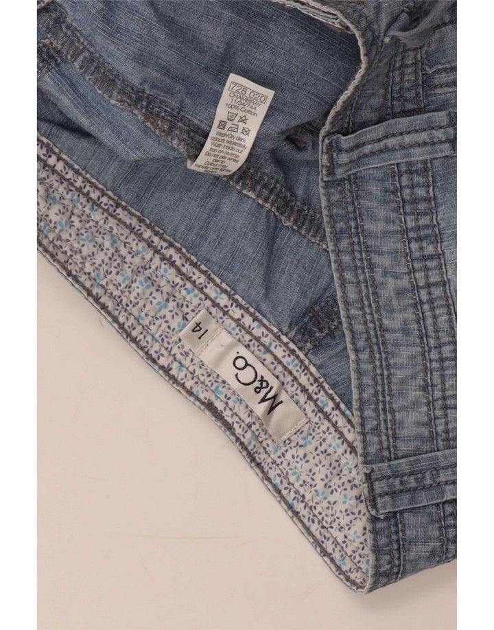 Женские шорты-бермуды M&Co UK 14, большие, W32, синие, хлопок