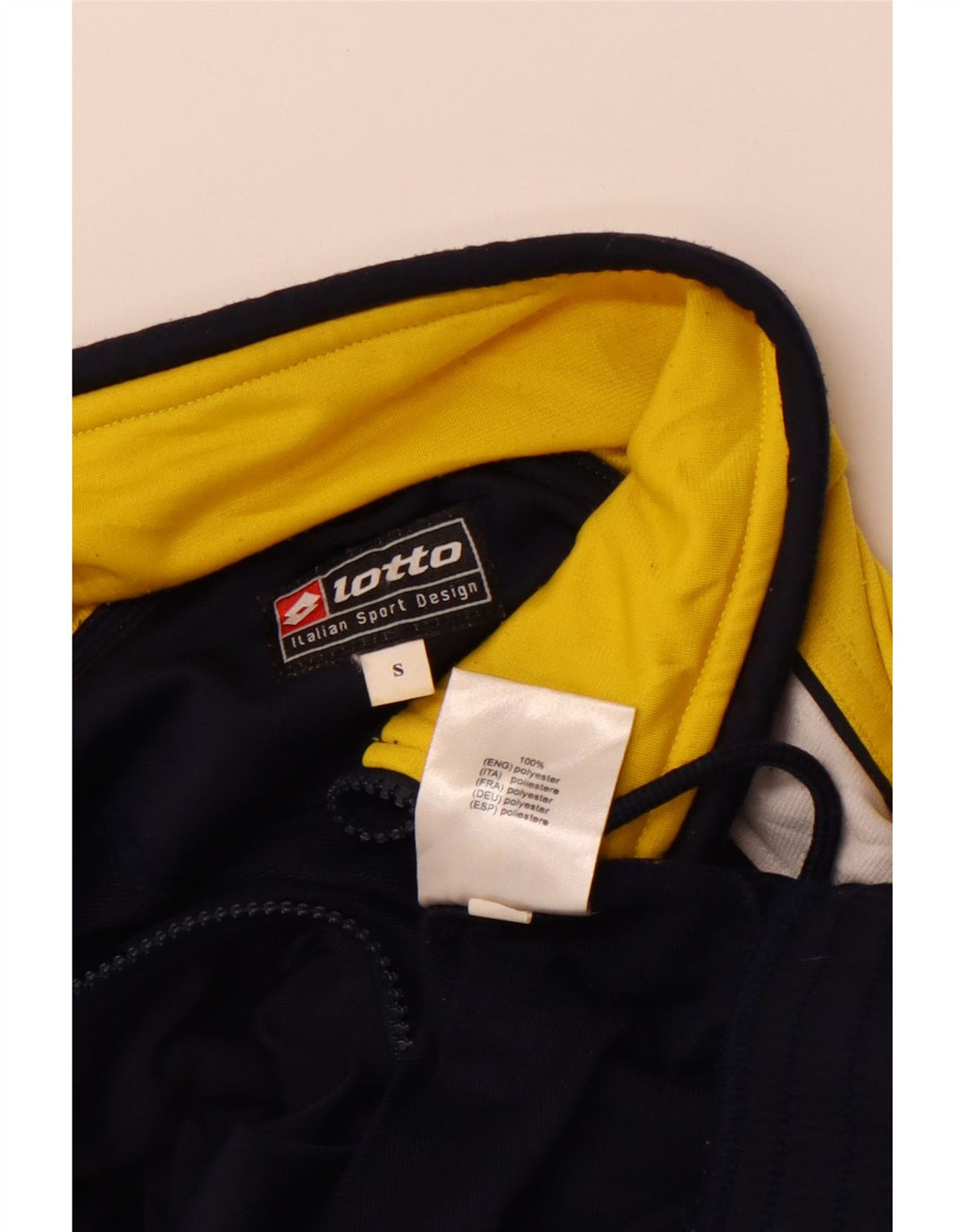 LOTTO Мужской спортивный костюм, верхняя куртка, маленький темно-синий, полиэстер с цветными блоками