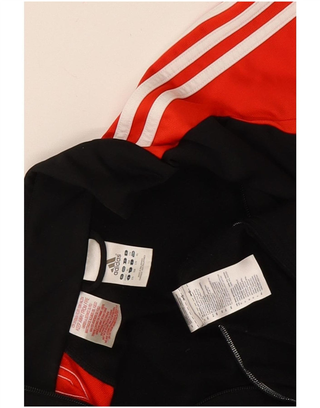 Спортивный костюм Adidas для мальчиков, верхняя куртка 15–16 лет, черный полиэстер с цветными блоками