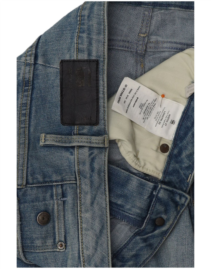 Женские джинсы-бойфренды G-STAR скинни W27 L28, синий хлопок