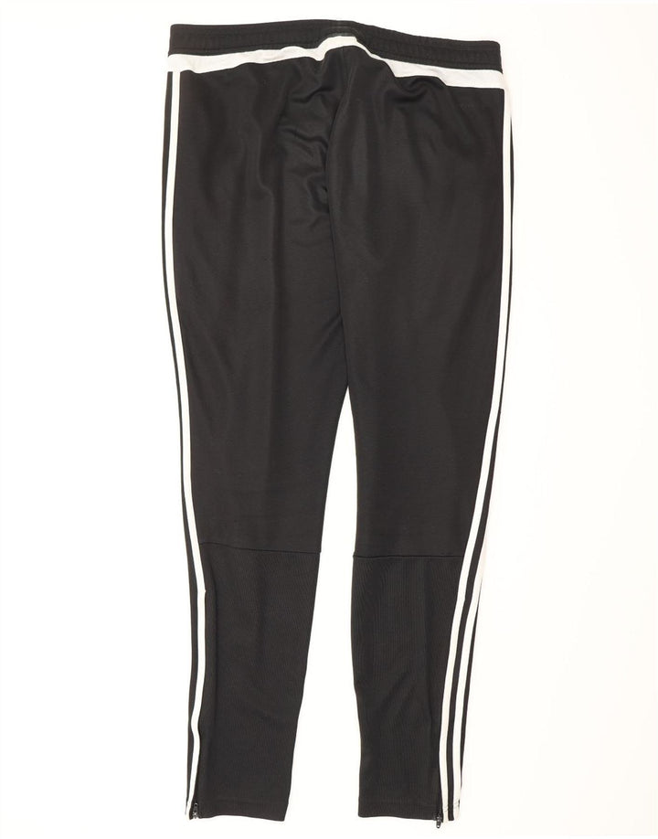 Мужские спортивные брюки ADIDAS Climalite, средние черные с цветными блоками