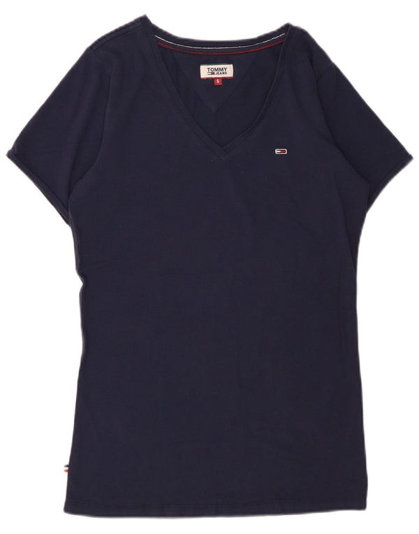 TOMMY HILFIGER Женская футболка Top UK 10 Small Navy Blue