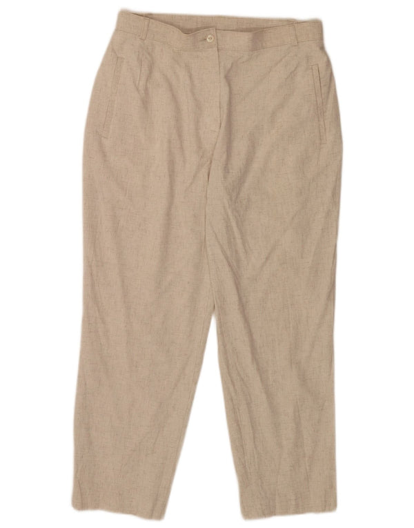 Женские повседневные зауженные брюки Marks & Spencer UK 14 Medium W30 L26 Бежевые