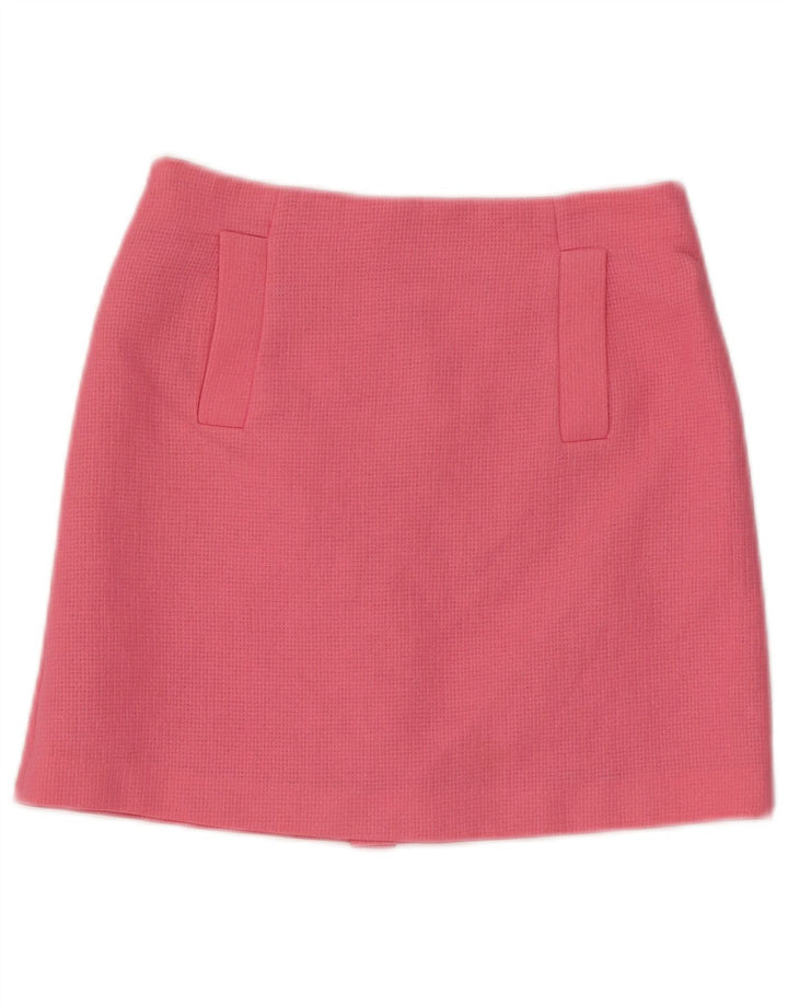 Женская мини-юбка Zara XS W24 розовая из полиэстера